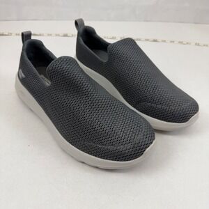 Skechers‎ GOwalk Max Wide Fit Gray Mesh Slip On Comfort Shoes Women's Size 9